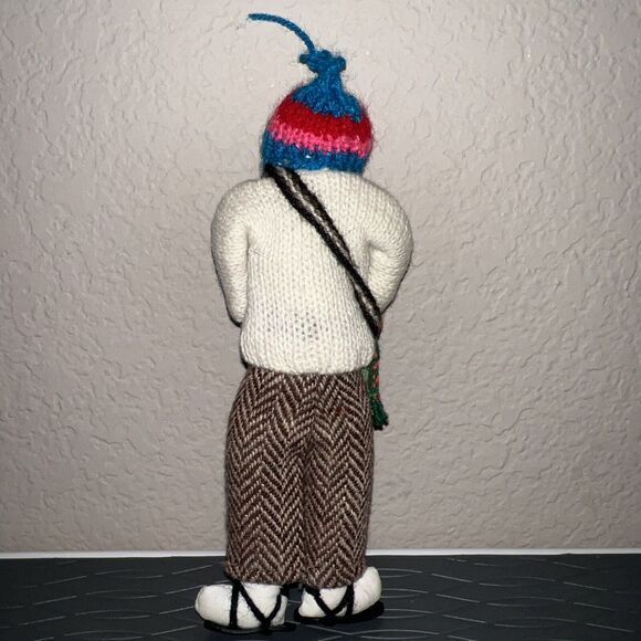 Lot Of 3 Vintage Peruvian Handmade Cloth Stuffed Dolls 7” - Picture 7 of 10